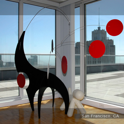 Modern large art mobile stabile